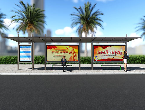 適合海邊城市使用的不銹鋼公交站臺(tái) 海南候車亭