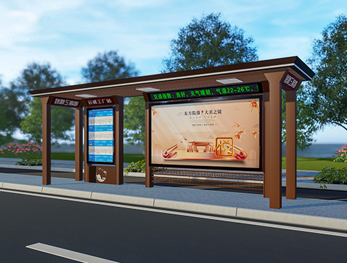 新款來襲！青海大型公交候車亭后現(xiàn)代風(fēng)格城市仿古公交站臺(tái)